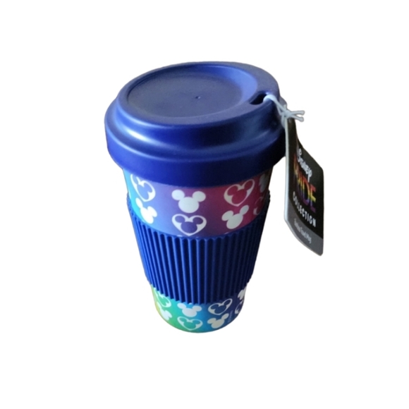 Disney Mickey Mouse Logo With Hearts Pride Collection Bamboo Travel Mug - Picture 2 of 6